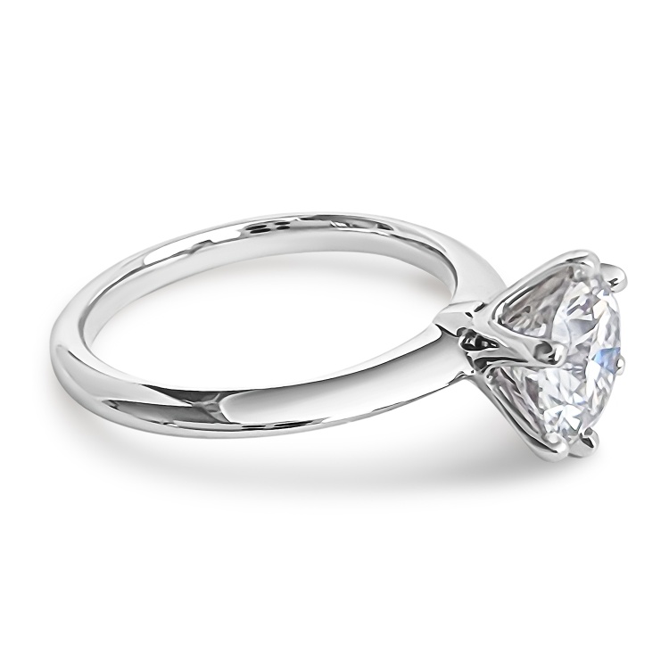 Round cut, Solitaire 1.5ct Engagement Ring. Moissanite or Lab Diamond